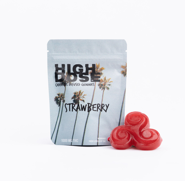 High Dose – Strawberry THC Gummies 1000mg