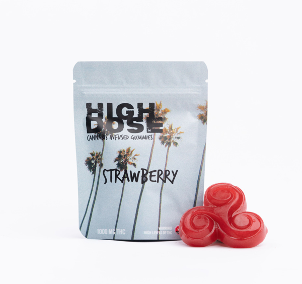 High Dose – Strawberry THC Gummies – 500mg