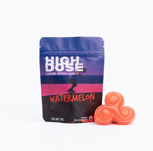 High Dose – Watermelon THC Gummies – 500mg