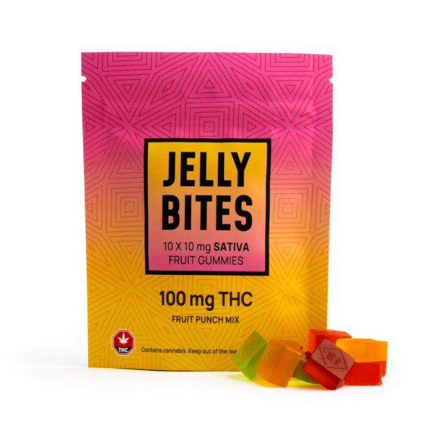 Twisted Extracts – Sativa Regular Strength Jelly Bites (100MG THC) – Fruit Punch Mix