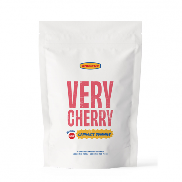 One Stop – Sour Very Cherry THC Gummies 500mg