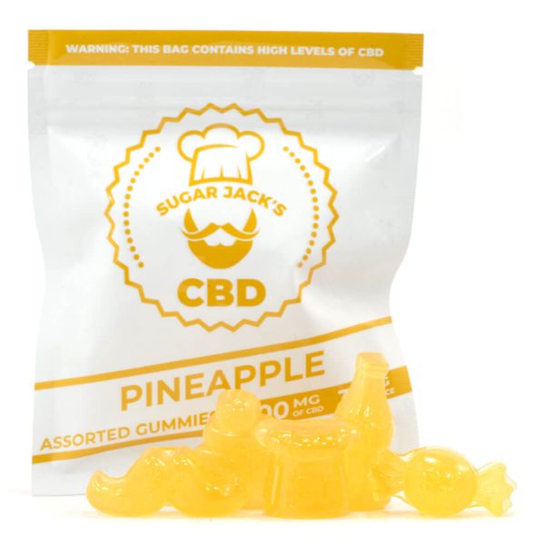 SUGAR JACK’S – CBD PINEAPPLE GUMMIES – 300MG