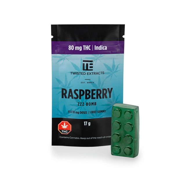 Twisted Extracts – THC Indica Blue Raspberry Bomb (80mg)